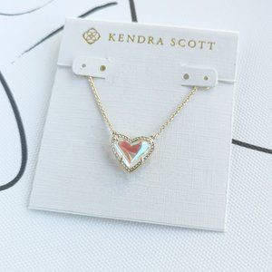 Kendra Scott Ari Heart Gold Dichroic 